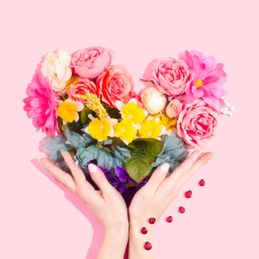 Exemple de publicité pour une boutique de fleurs en ligne (livraison)